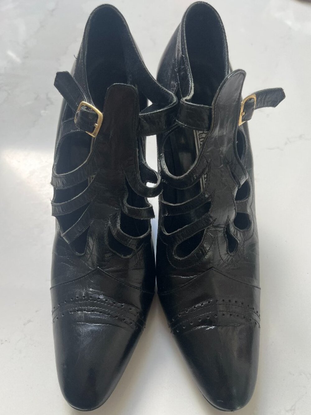 Vintage Norma Kamali leather heels